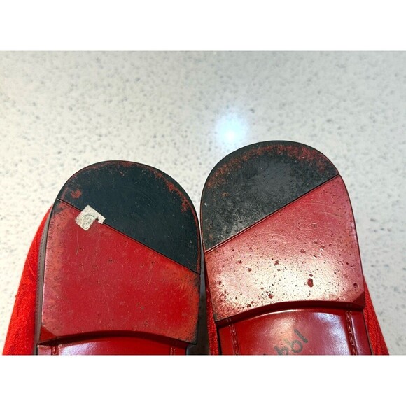 After Midnight Mens Embellished Velvet Formal Dress Loafers Shoes 10.5 Red 7017 main image 4